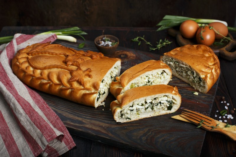 Кулебяка косичкой