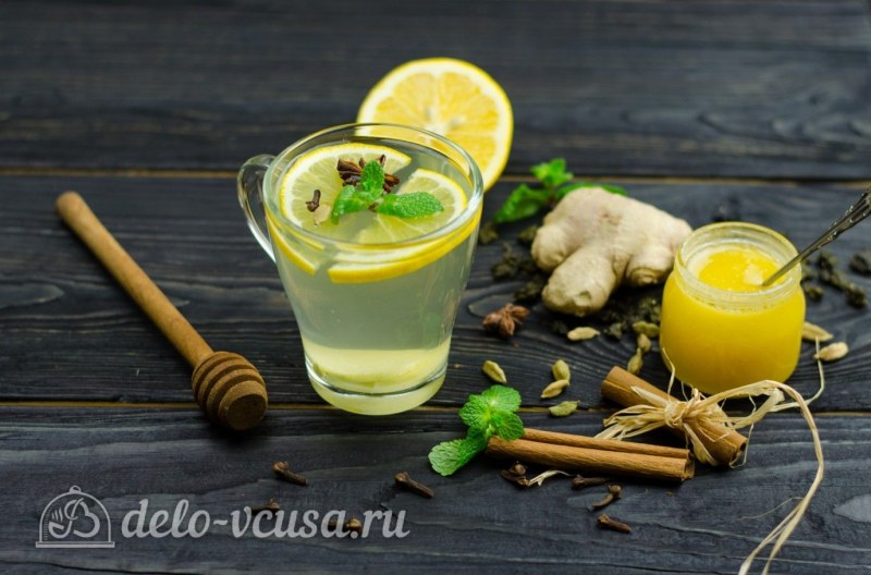 Чай имбирь мята