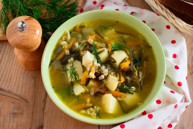 Монастырская кухня, рассольник с рыбой.
