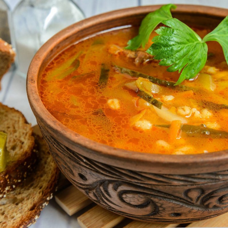 Рассольник с лимоном