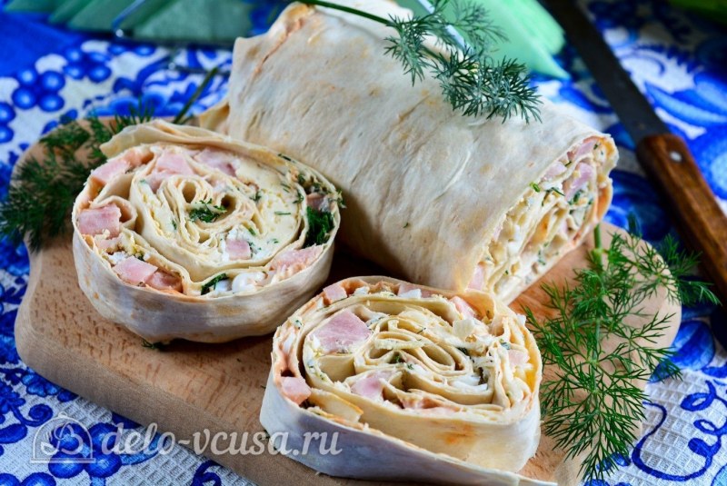 Начинка для лаваша с курицей и с плавленым сыром
