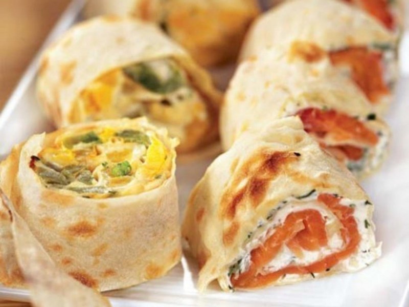 Лаваш с сыром и зеленью
