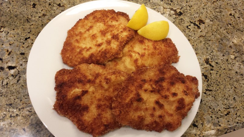 Шницель с картошкой