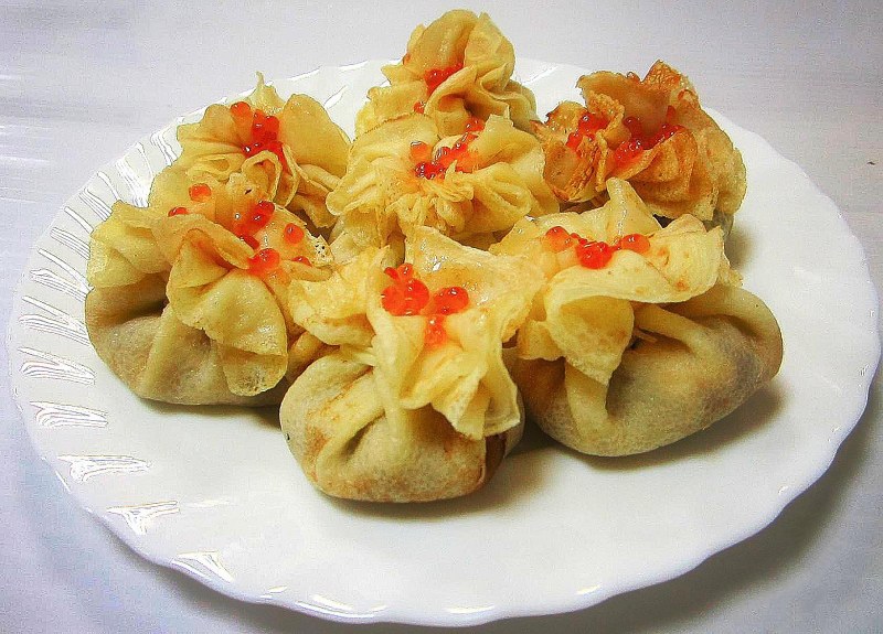 Мешочки из курицы