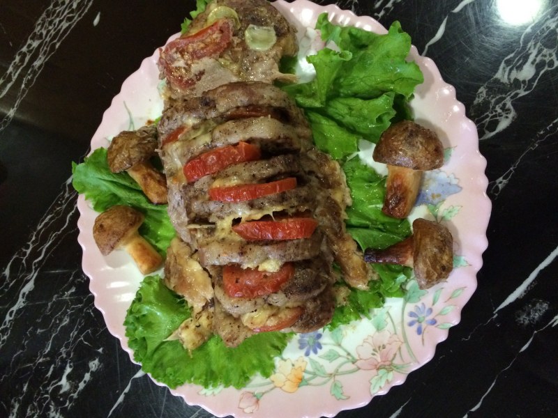 Мясная гармошка в фольге