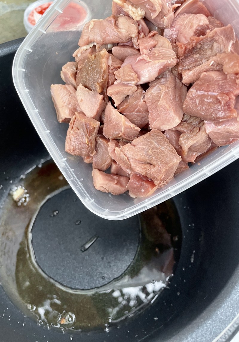 Мясо баран рис