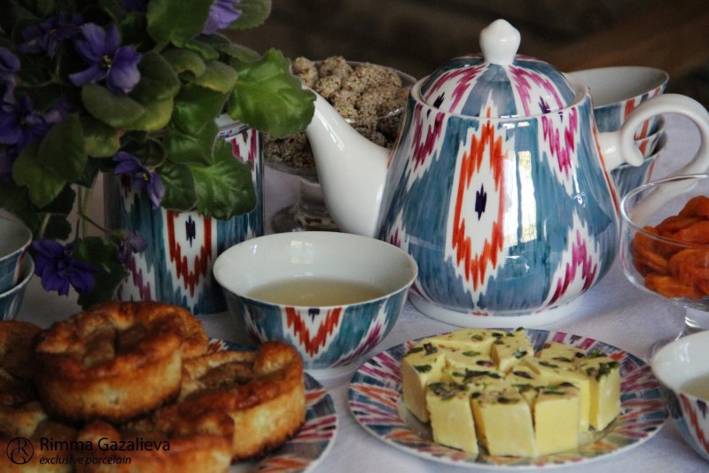Узбекская пиала с чаем