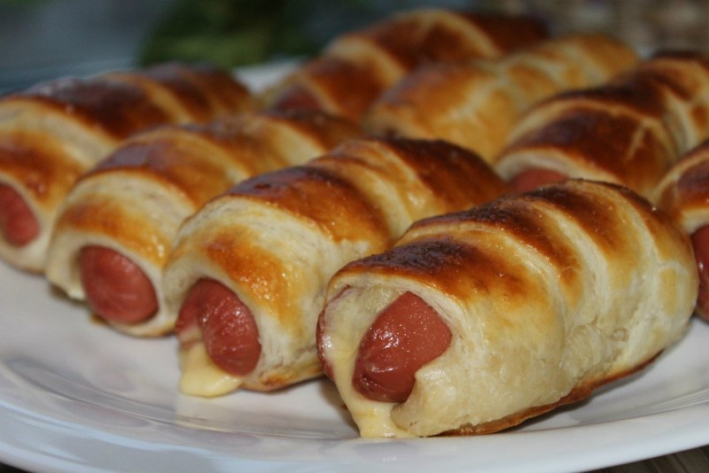 Мясные клубочки в слоеном