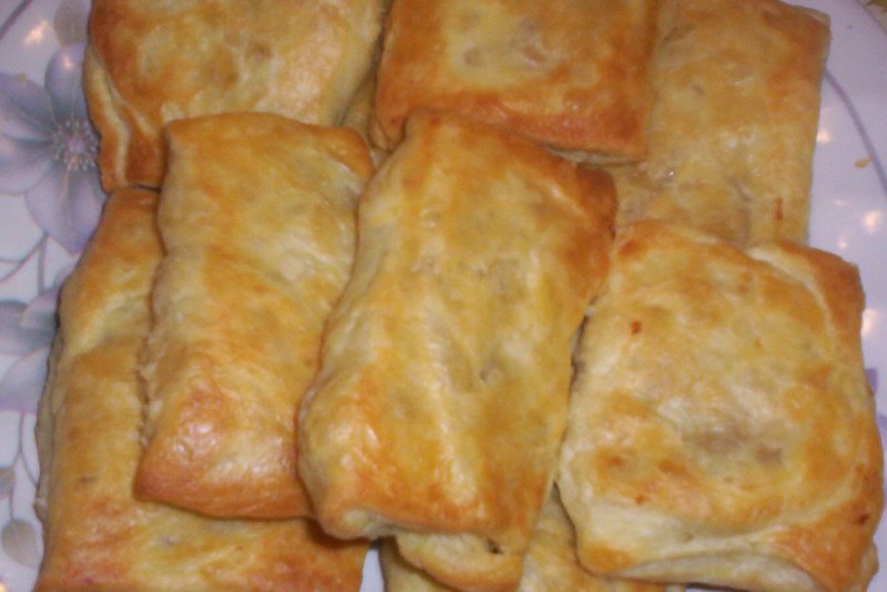 Мясные клубочки в слоеном