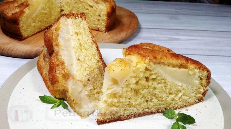 Баварский пирог с грушами