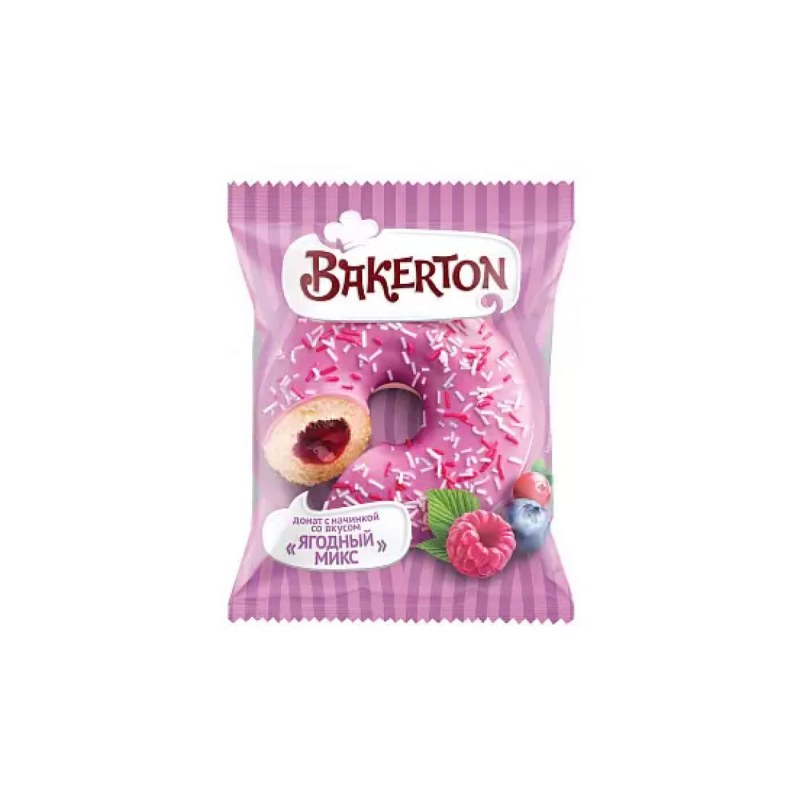 Донат со вкусом клубники 58гр (вл.48)