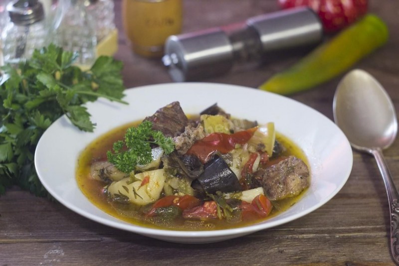 Хашлама с овощами