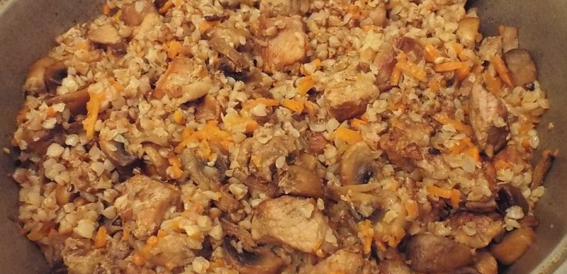 Гречневая каша с грибами