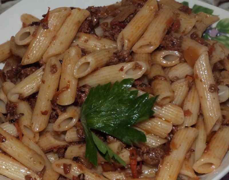Макароны по-флотски с фаршем