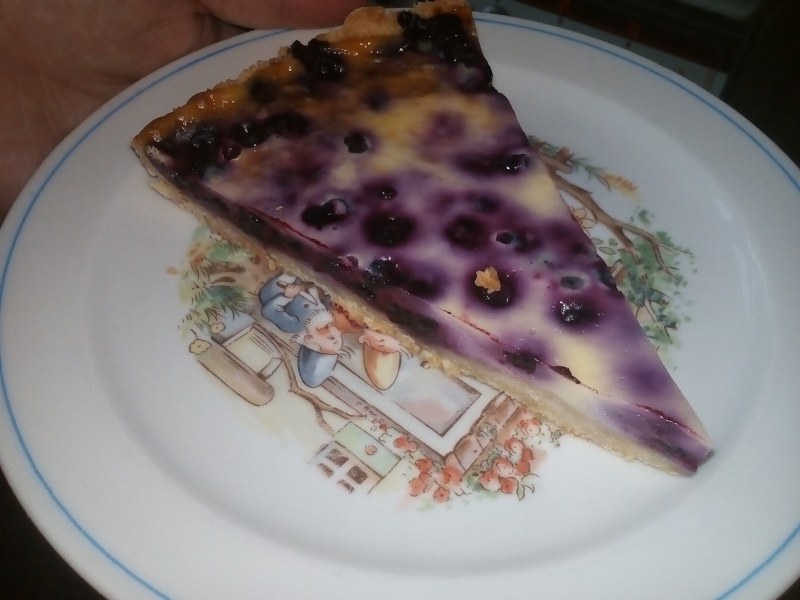 Черничный песочный пирог