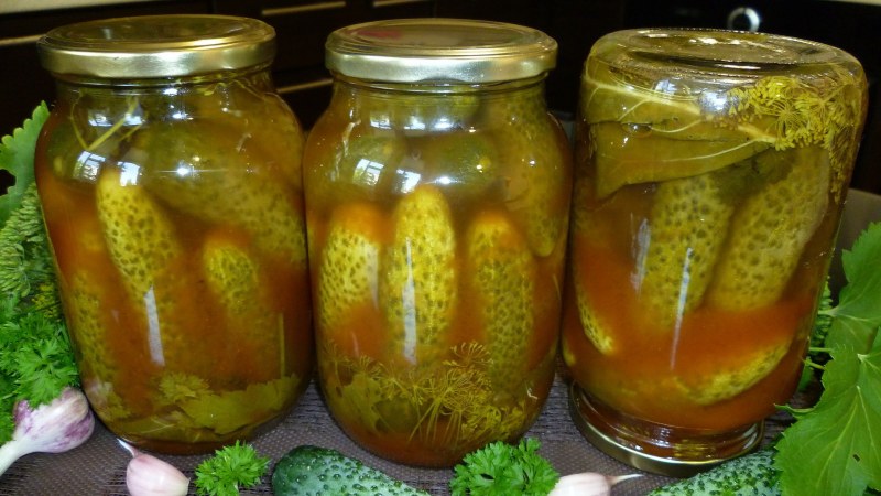 Огурчики с кетчупом Чили