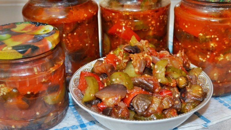 Лечо из баклажан