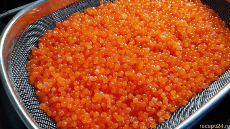Красная икра форели
