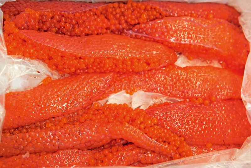 Икра горбуши в ястыках мороженая