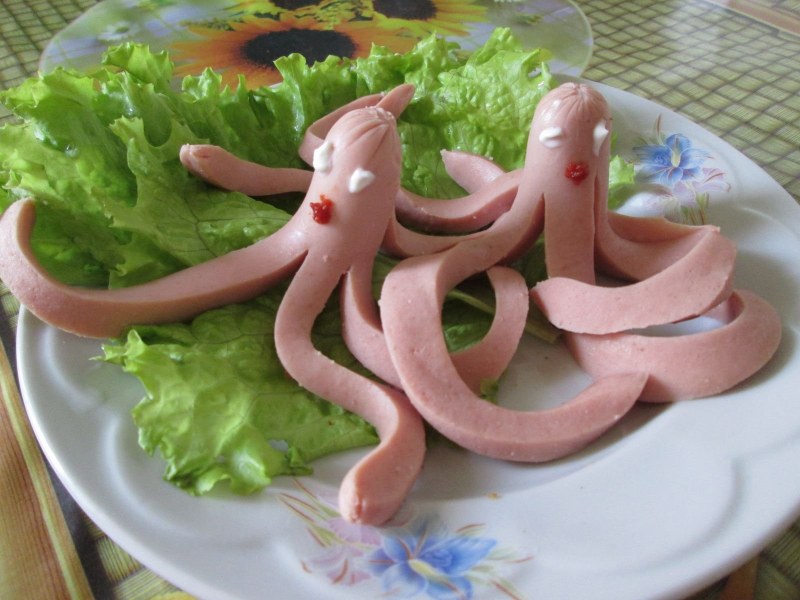 Макароны с сосисками