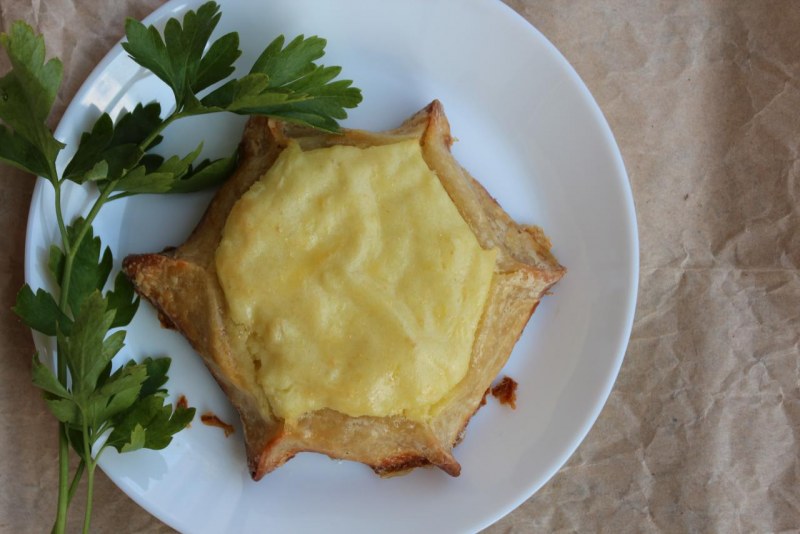 Коми шаньга с творогом