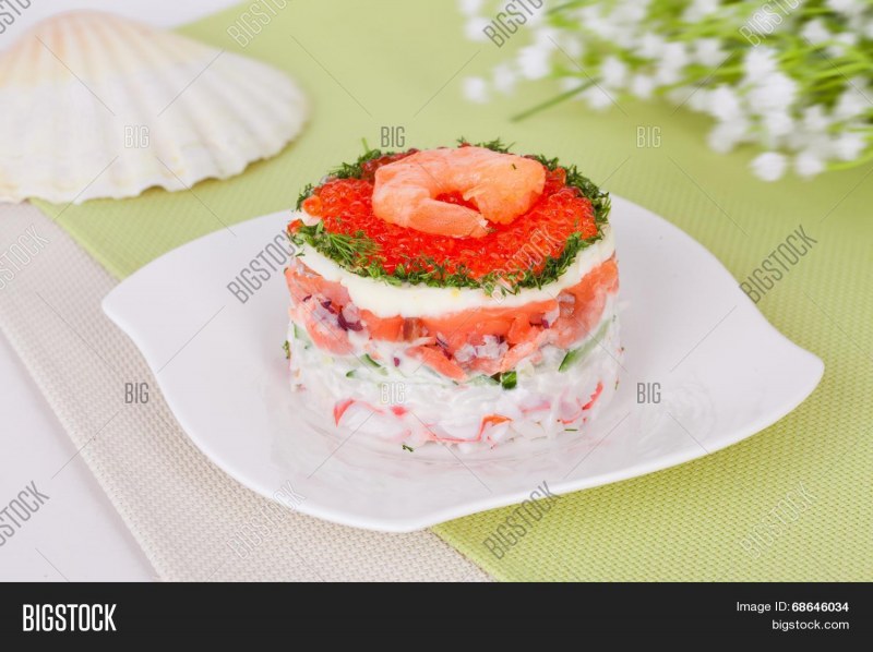 Салат коррида с крабовыми