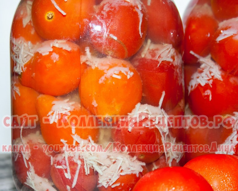 Томаты с чесноком