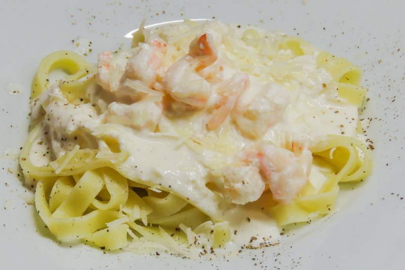Паста лингвини с морепродуктами