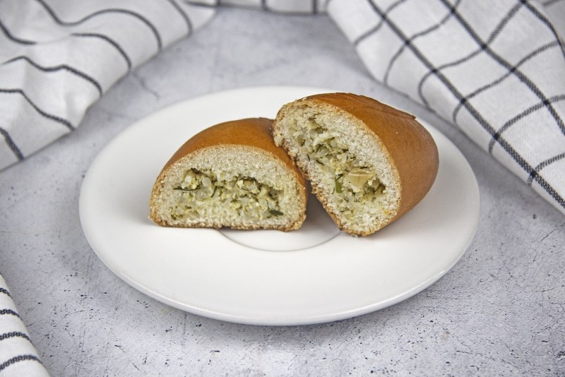 Кулебяка с рисом и яйцом