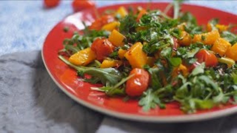 Салат из тыквы с рукколой