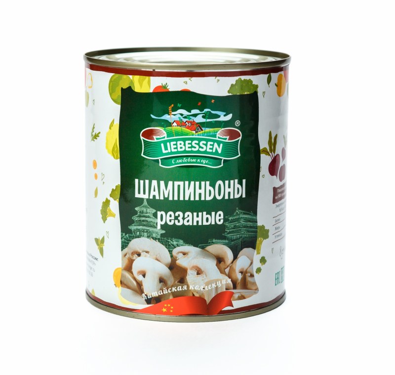 Микадо шампиньоны резаные 3100 мл