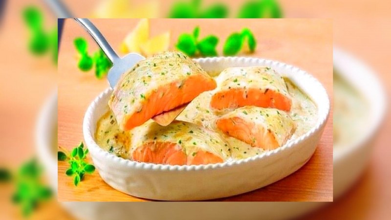Стейк из семги с рисом