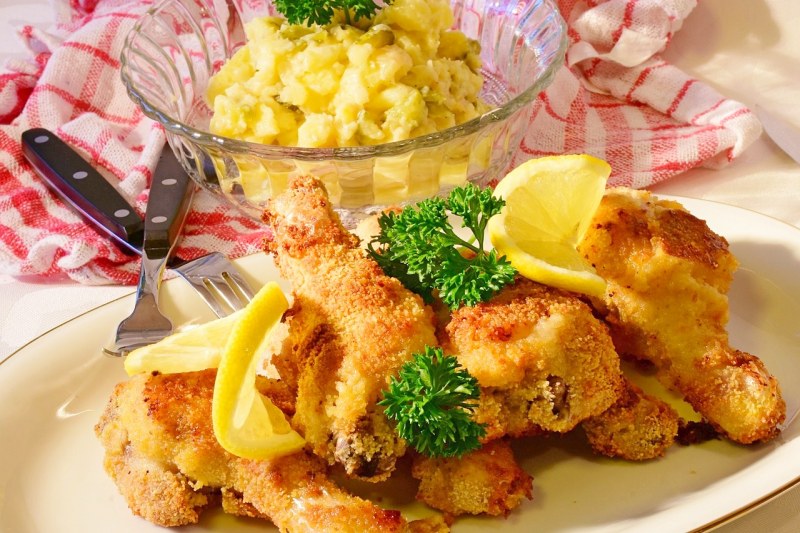 Куриные ножки в панировочных сухарях