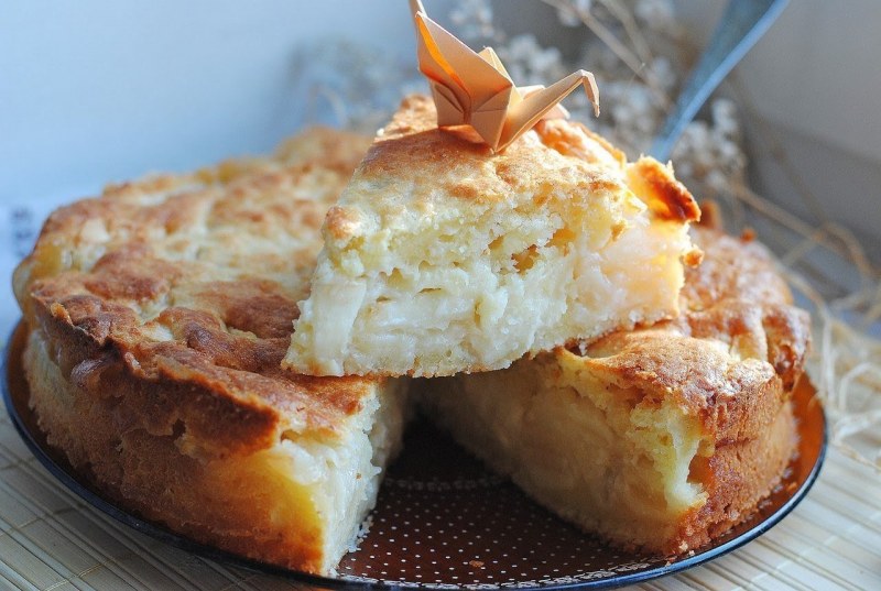 Кокосовый пирог с заливкой