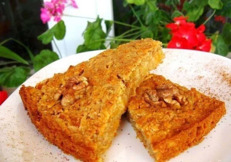 Насыпной яблочный пирог три стакана