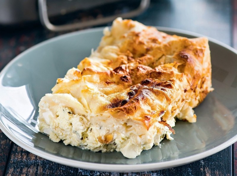 Ачма из лаваша с сыром и творогом
