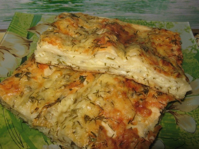 Ленивая ачма из лаваша с сыром