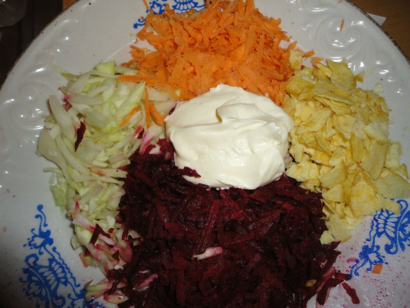 Салат Ералаш кучками