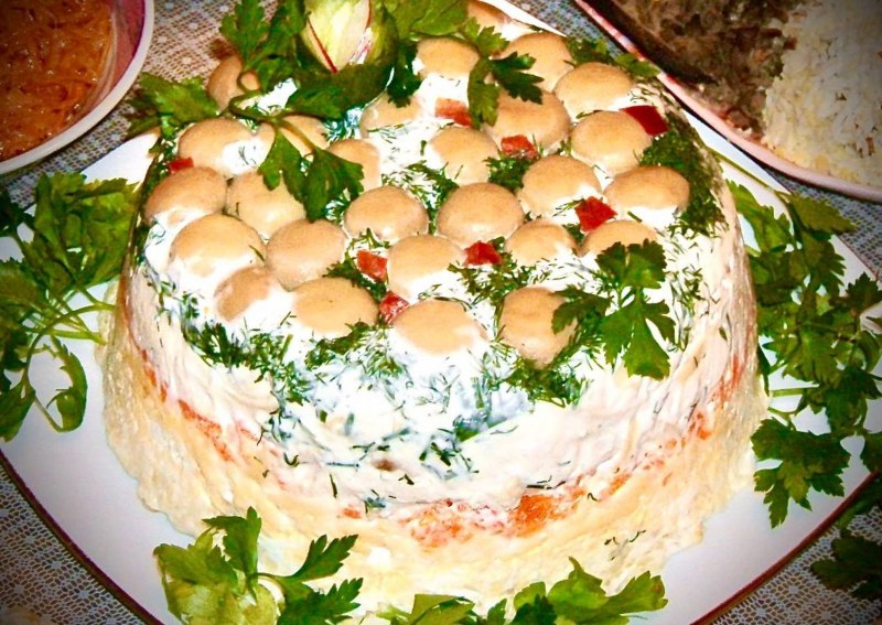 Салат грибная Поляна