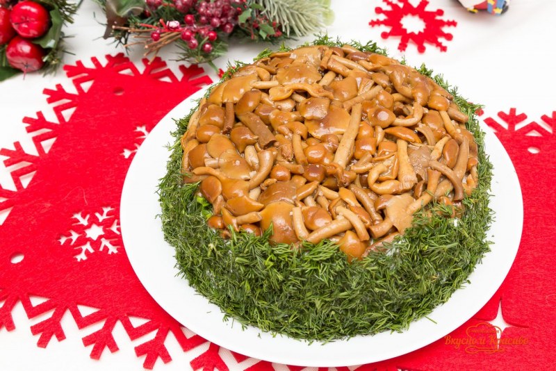 Салат грибная Поляна