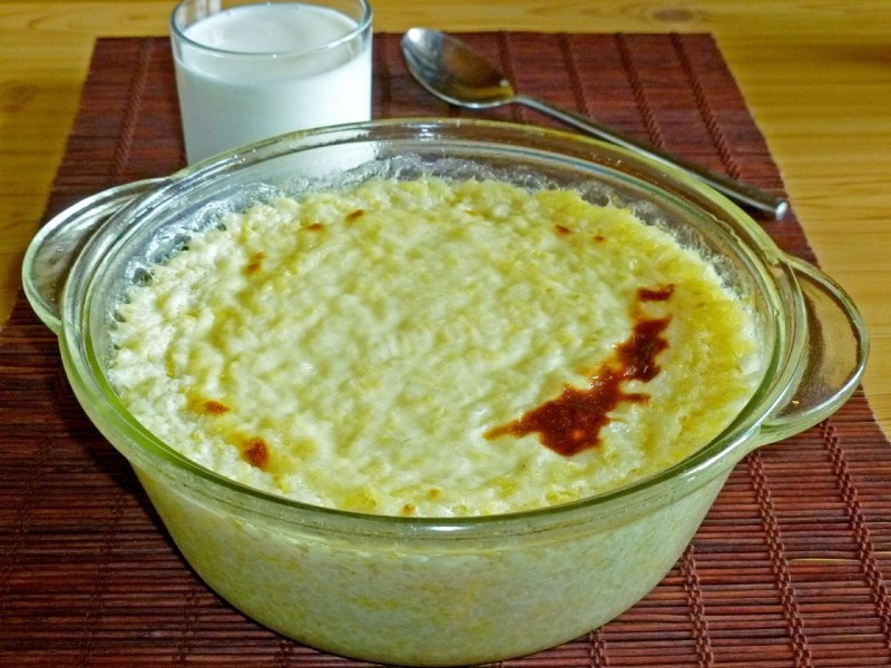 Пшённая каша на молоке в духовке