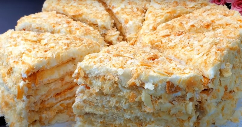 Торт на сковороде с заварным кремом