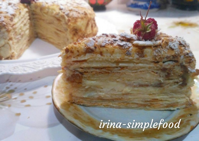 Творожный торт с заварным кремом
