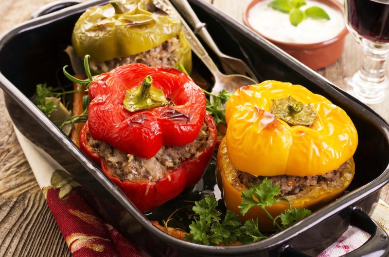 Перец фаршированный булгуром