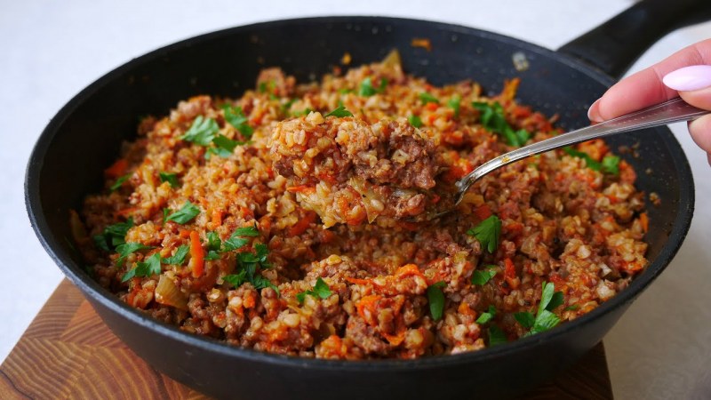 Гречневая каша с фаршем