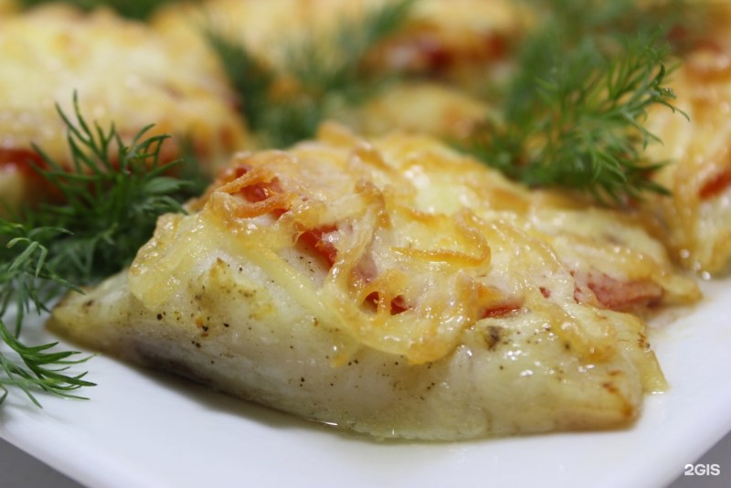 Рыбное филе, запечённое с сыром