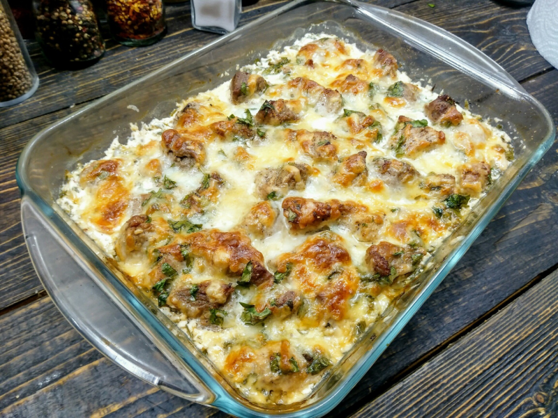 Мясо с сыром в духовке