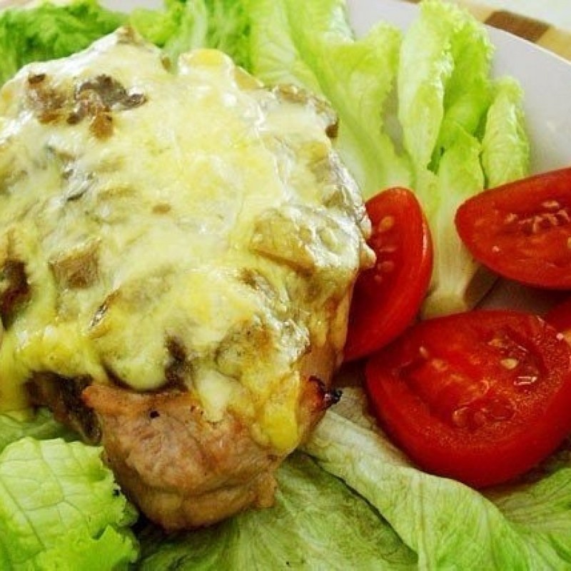Мясо по французски с грибами