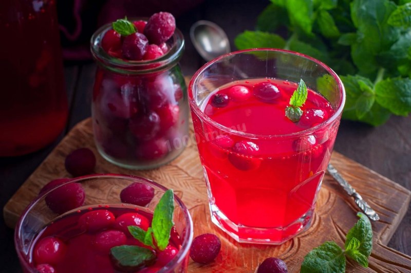 Клюква с апельсином и сахаром