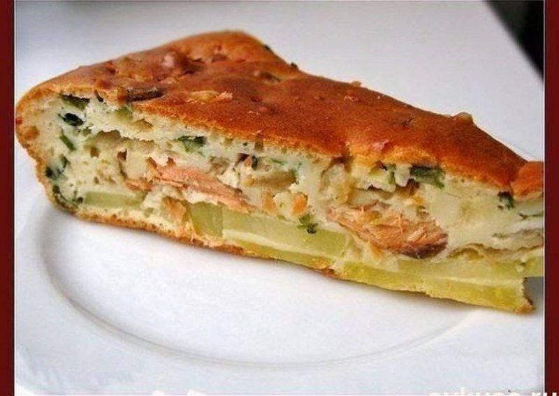Пирог с консервами сайра